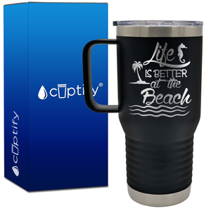 Life is Better at the Beach Wavy 20oz Beach Life Travel Mug