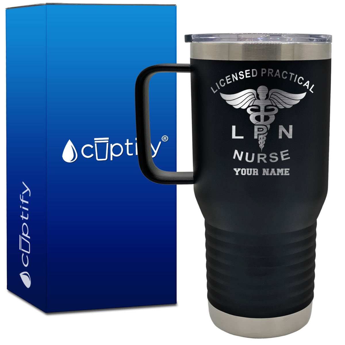 Personalized LPN Licensed Practical Nurse 20oz Medical Travel Mug