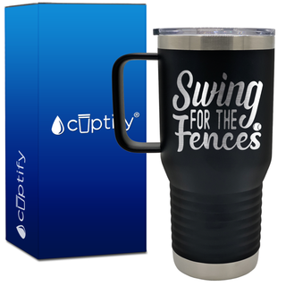 Swing for the Fences 20oz Softball Travel Mug - Black