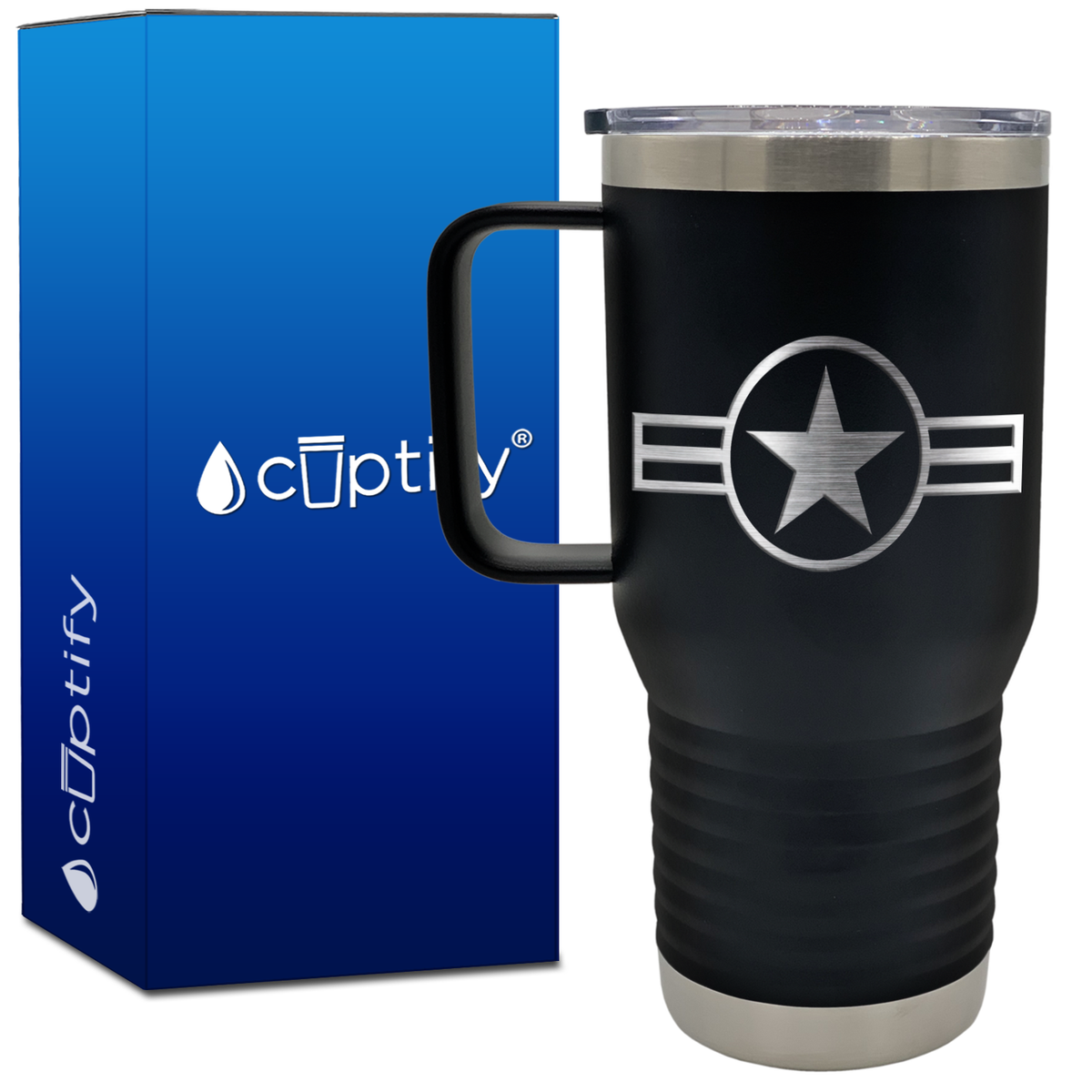Personalized Retro US Air Force 20oz Travel Mug