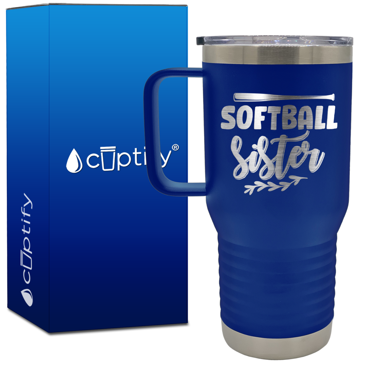Softball Sister 20oz Softball Travel Mug
