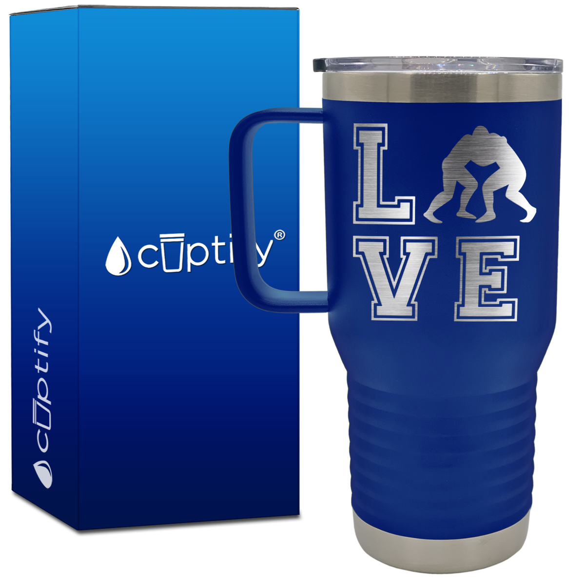 Love Wrestlers 20oz Wrestling Travel Mug