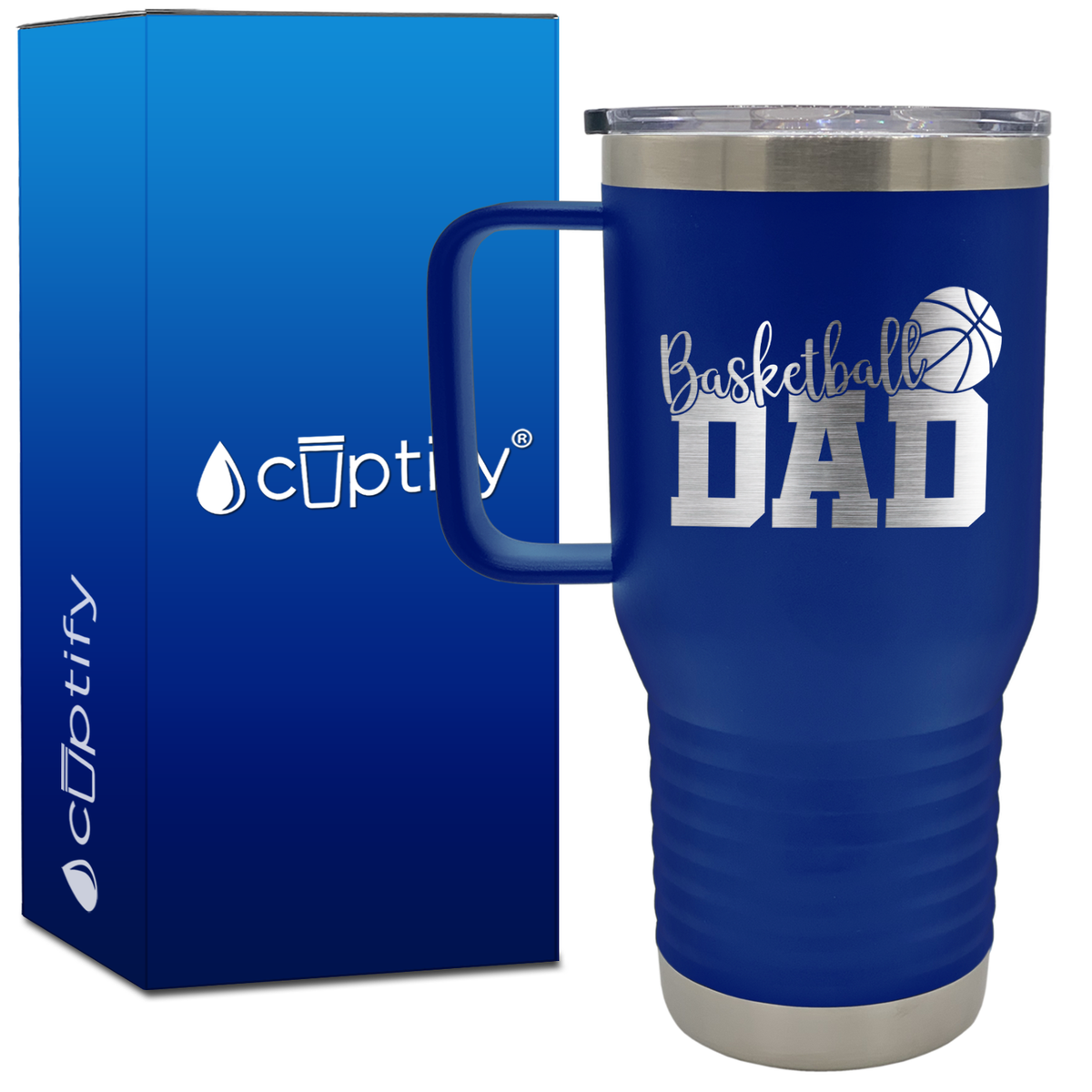 Dad Basketball 20oz Basketball Travel Mug
