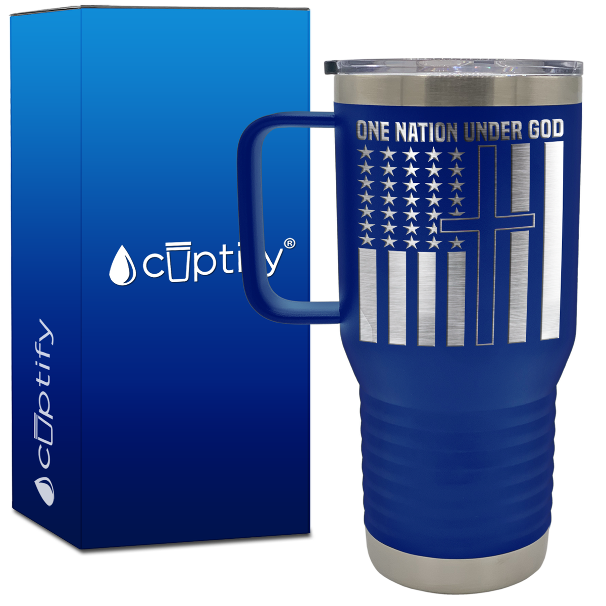One Nation Under God 20oz 4th of July Travel Mug