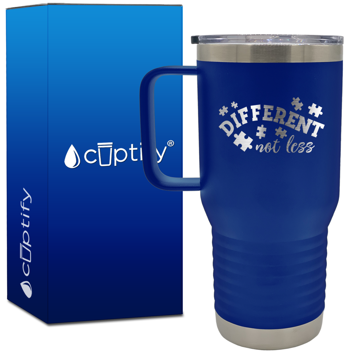 Different Not Less 20oz Autism Travel Mug
