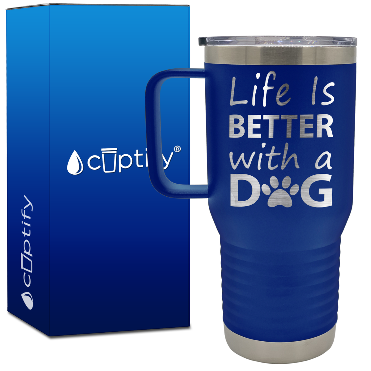 Life is Better with a Dog 20oz Travel Mug