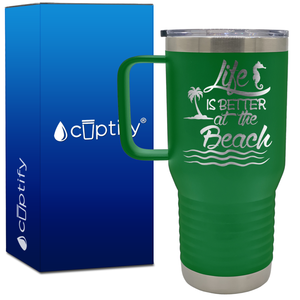Life is Better at the Beach Wavy 20oz Beach Life Travel Mug