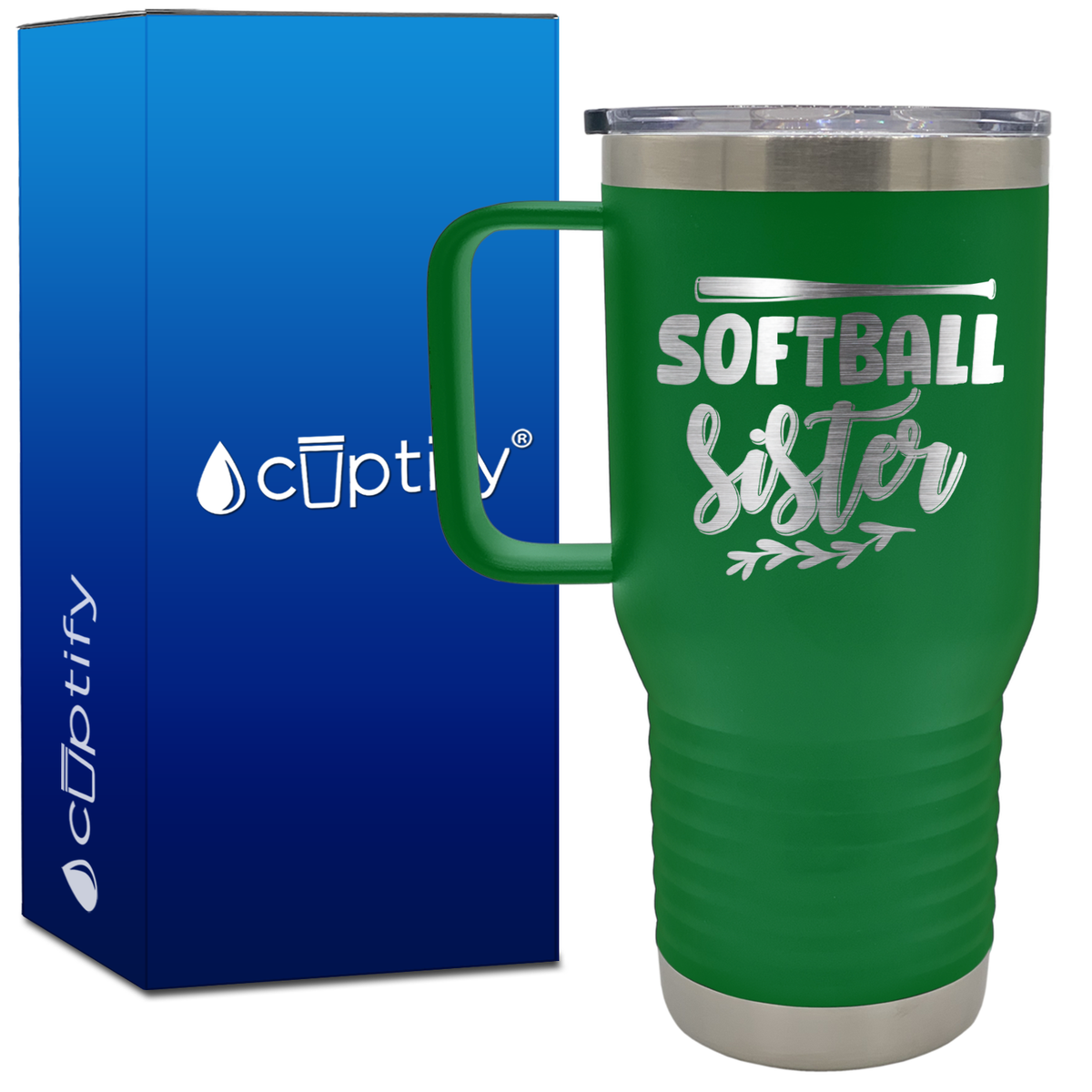 Softball Sister 20oz Softball Travel Mug