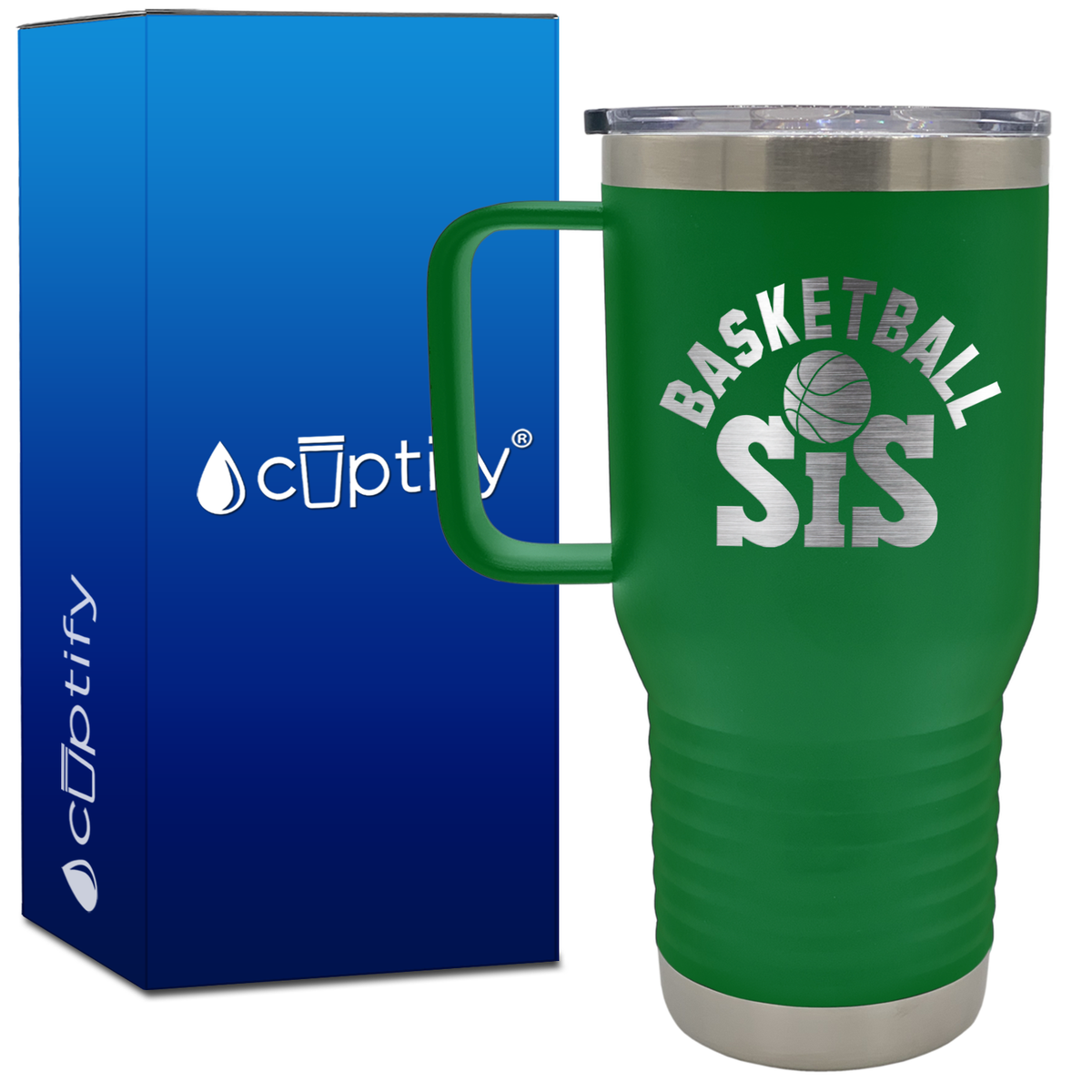 Basketball Sis 20oz Basketball Travel Mug