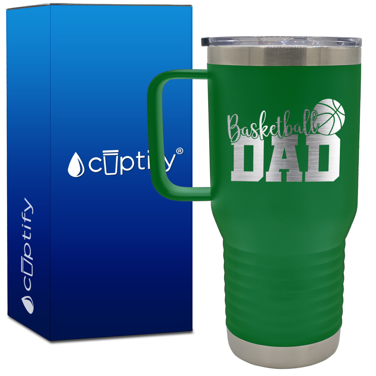 Dad Basketball 20oz Basketball Travel Mug