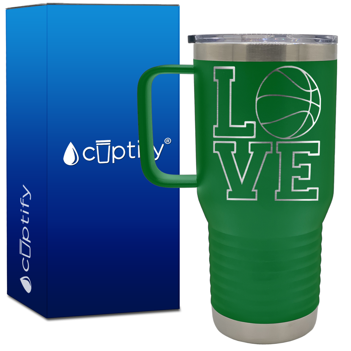 Love Basketball  20oz Basketball Travel Mug