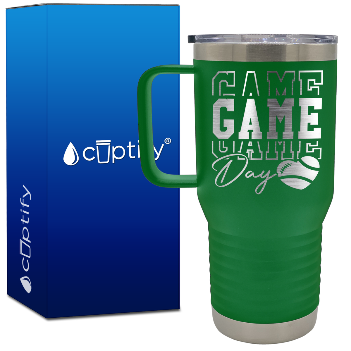 Game Game Game Day Football 20oz Football Travel Mug