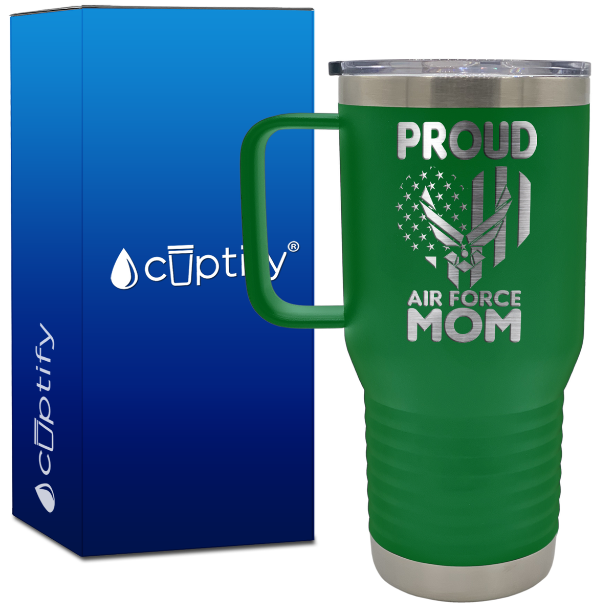 Proud Air Force Mom 20oz Travel Mug
