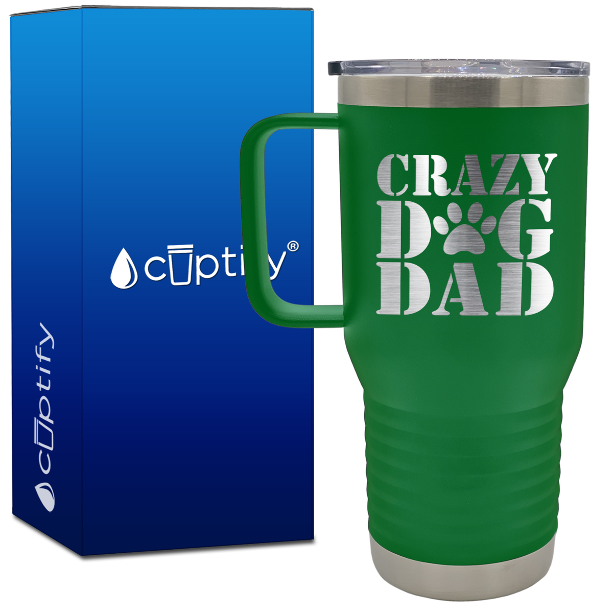 Crazy Dog Dad 20oz Travel Mug
