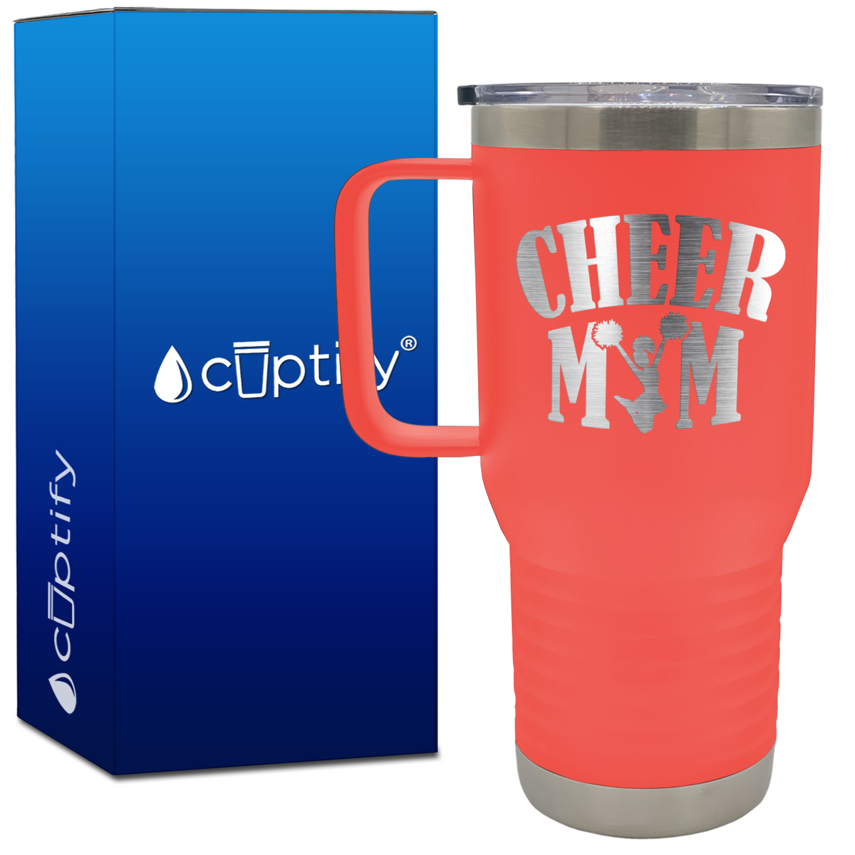 Cheer Mom Cheerleader 20oz Cheer Travel Mug