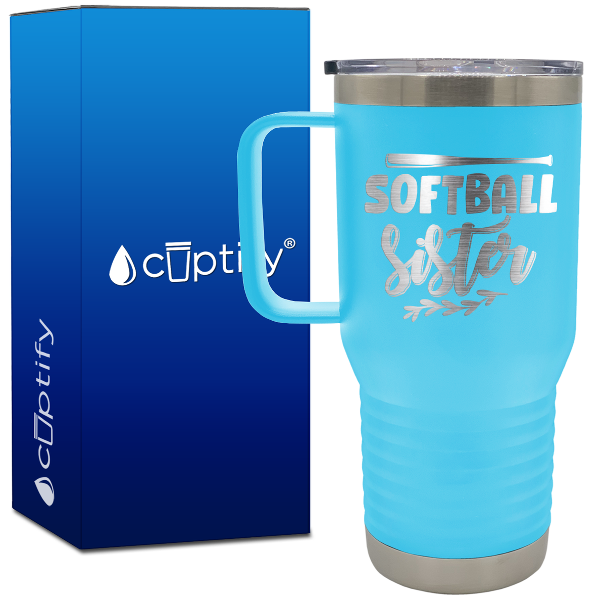 Softball Sister 20oz Softball Travel Mug