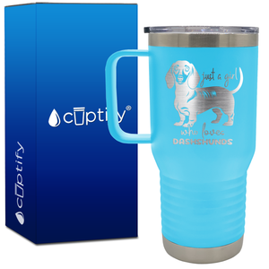 Just a Girl Who Loves Dashshunds 20oz Travel Mug