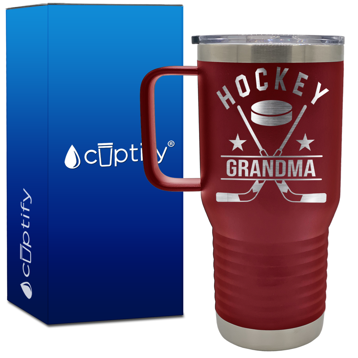 Hockey Grandma 20oz Hockey Travel Mug
