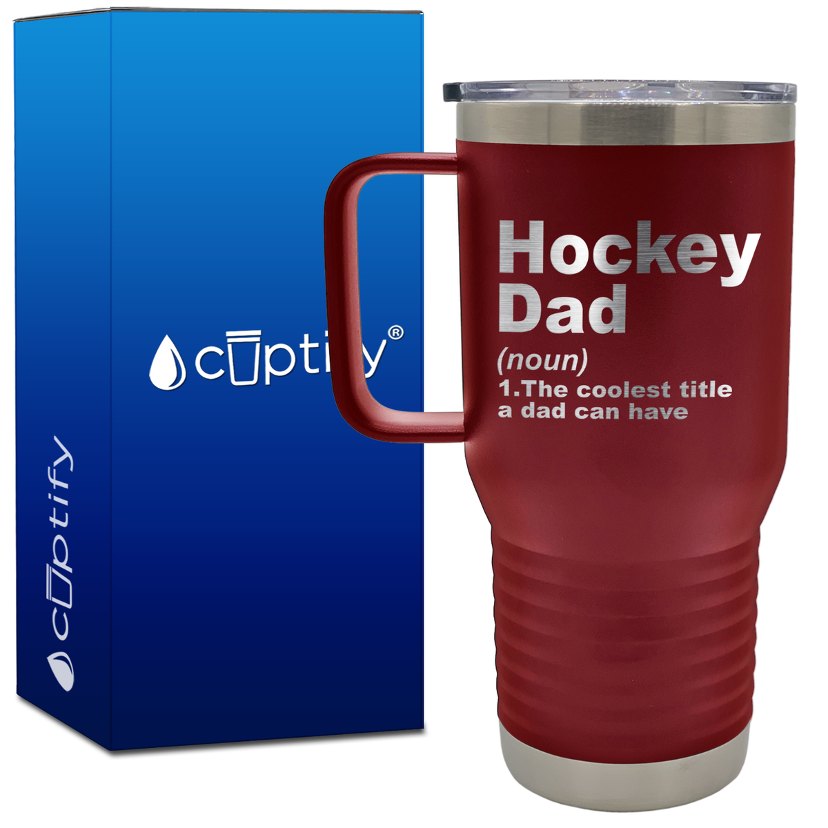 Hockey Dad Definition 20oz Hockey Travel Mug