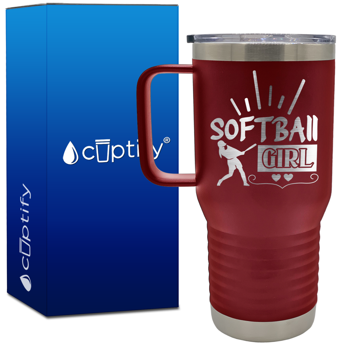 Softball Girl 20oz Softball Travel Mug