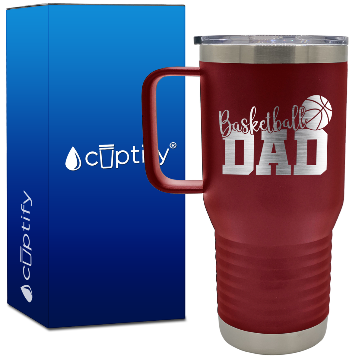 Dad Basketball 20oz Basketball Travel Mug