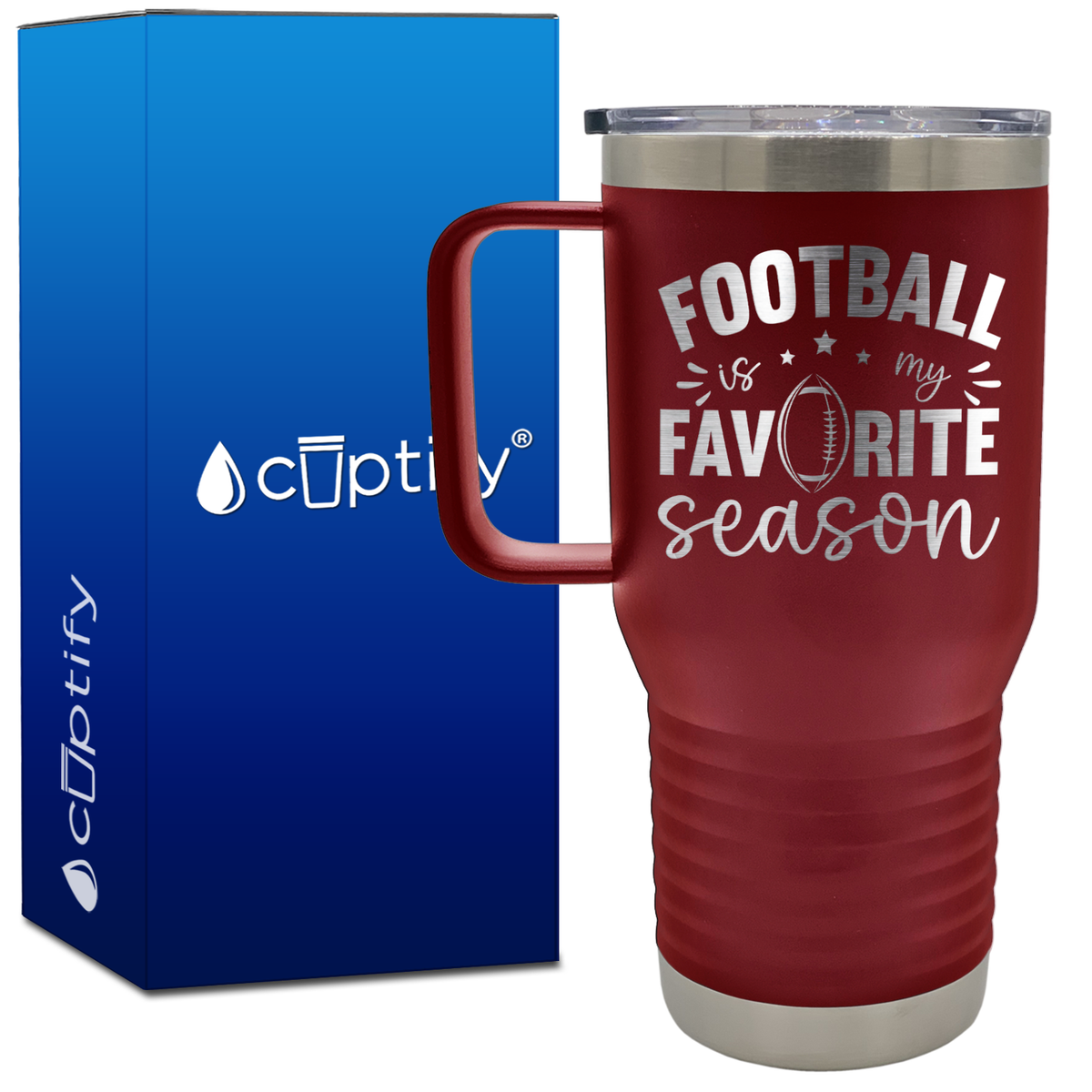 Football is my Favorite Season 20oz Football Travel Mug
