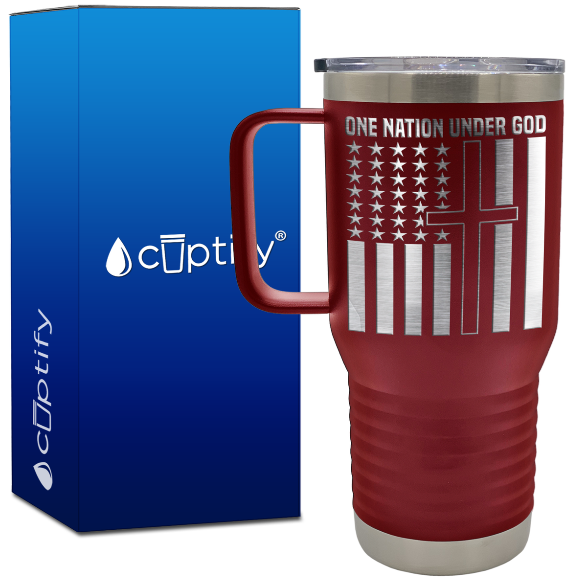 One Nation Under God 20oz 4th of July Travel Mug