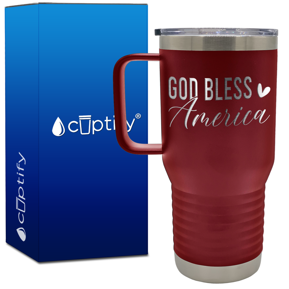 God Bless America 20oz 4th of July Travel Mug