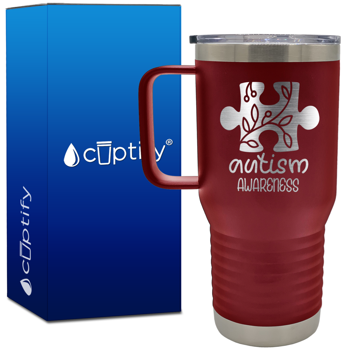 Autism Awareness Puzzle 20oz Autism Travel Mug