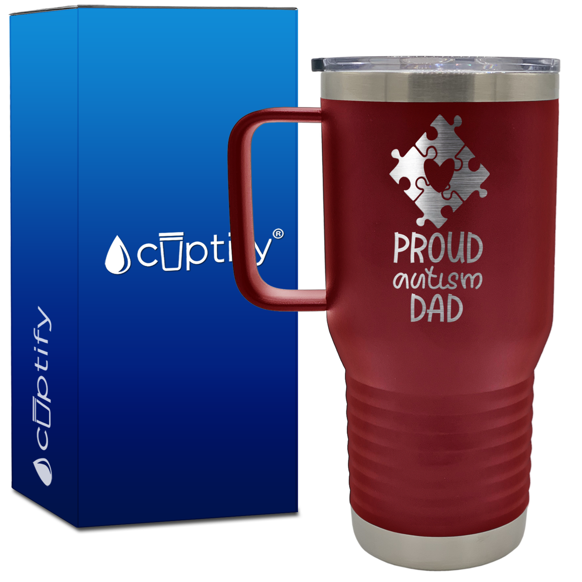 Proud Autism Dad 20oz Autism Travel Mug