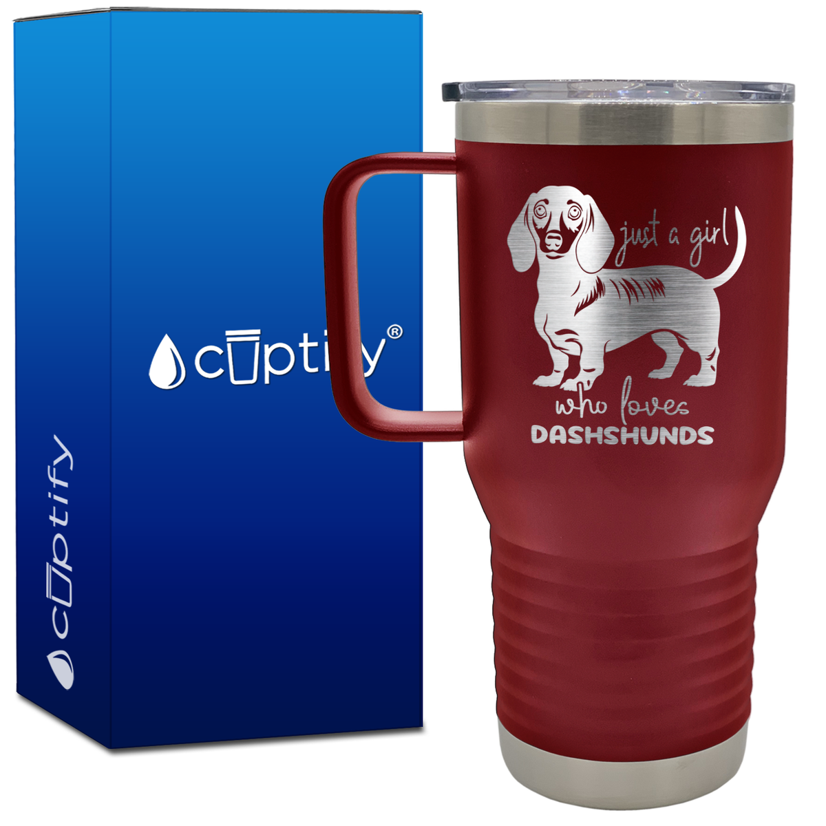 Just a Girl Who Loves Dashshunds 20oz Travel Mug