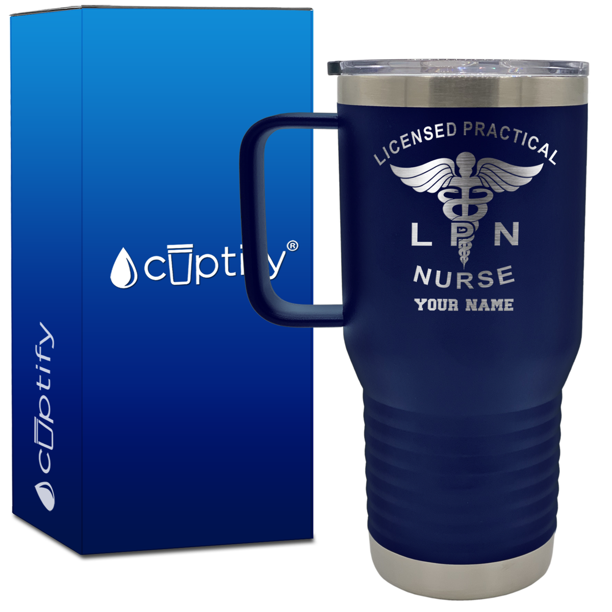Personalized LPN Licensed Practical Nurse 20oz Medical Travel Mug