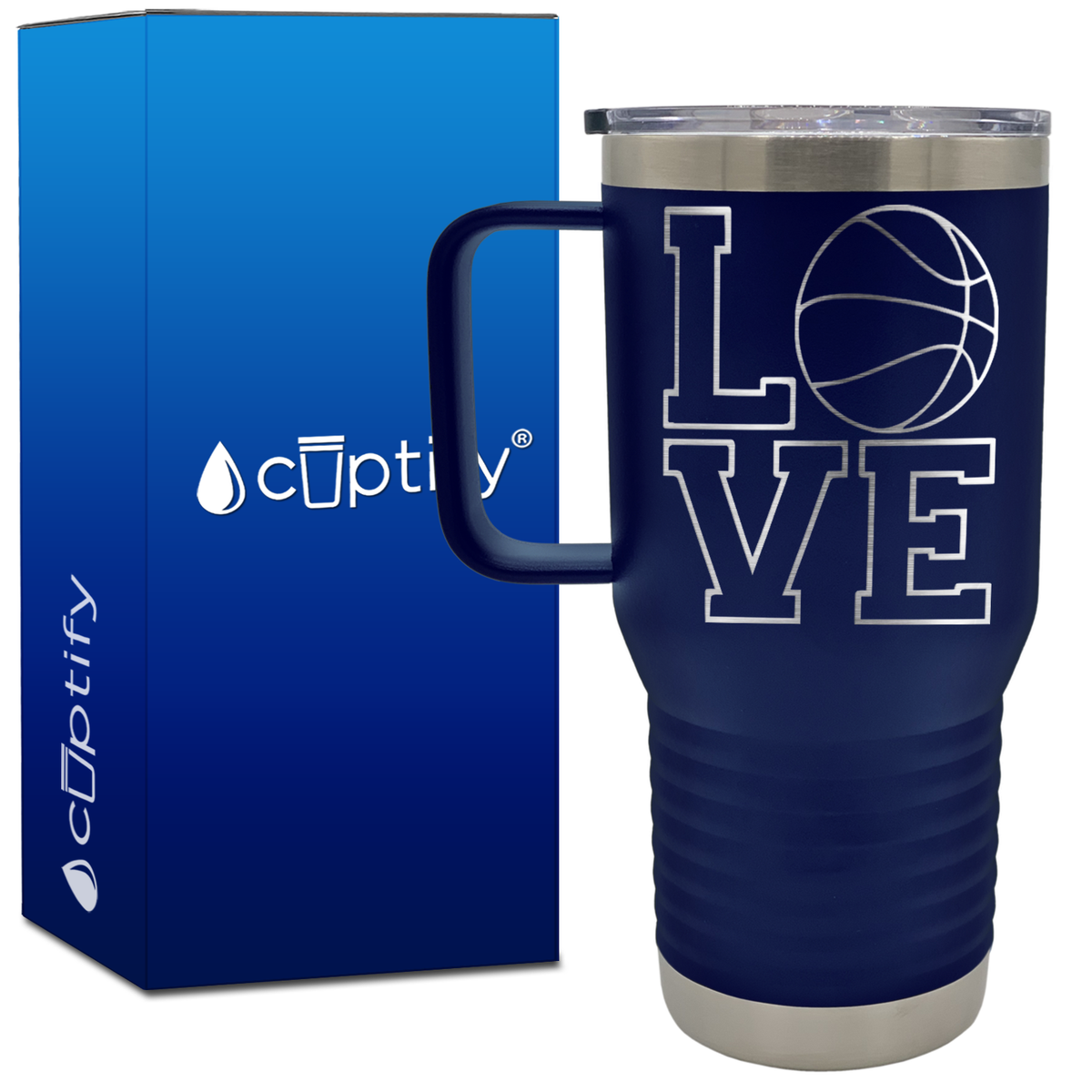 Love Basketball  20oz Basketball Travel Mug