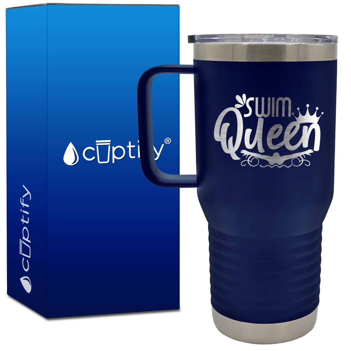 Swim Queen 20oz Swimming Travel Mug
