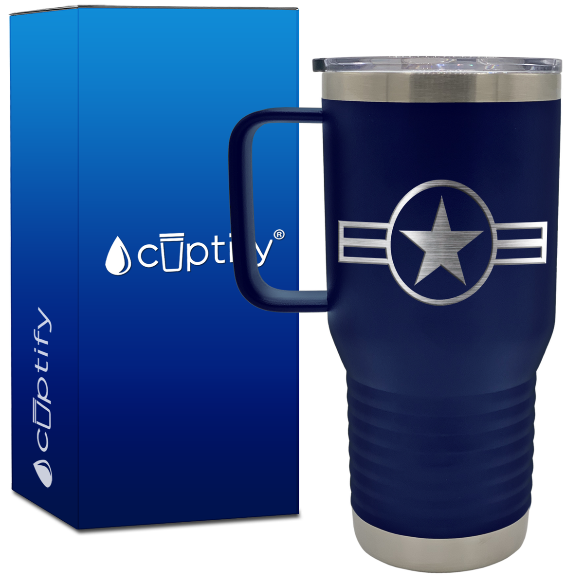 Personalized Retro US Air Force 20oz Travel Mug