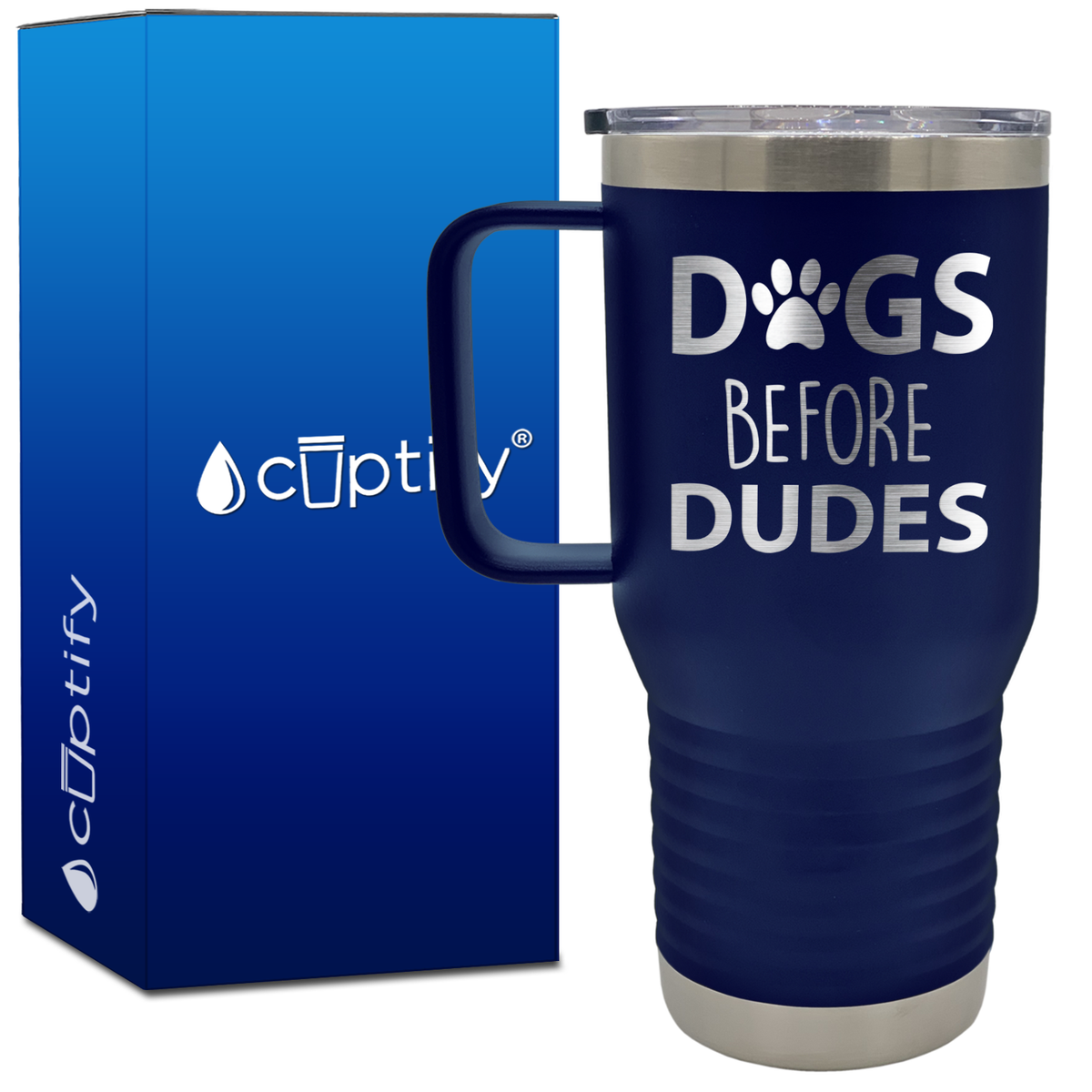Dogs before Dudes 20oz Travel Mug