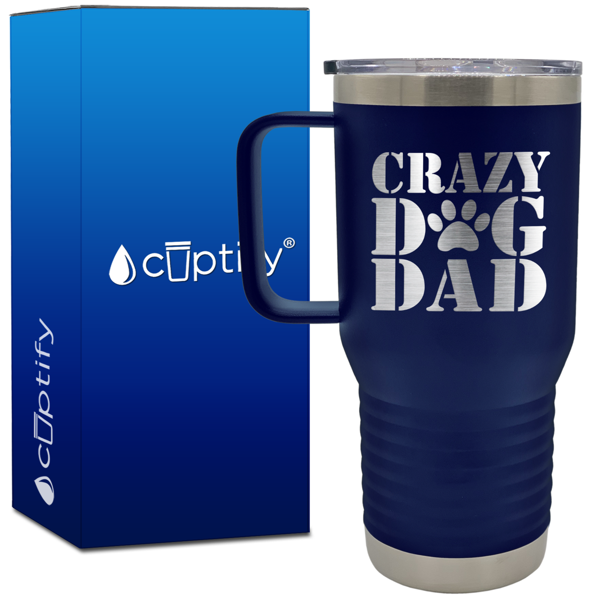 Crazy Dog Dad 20oz Travel Mug