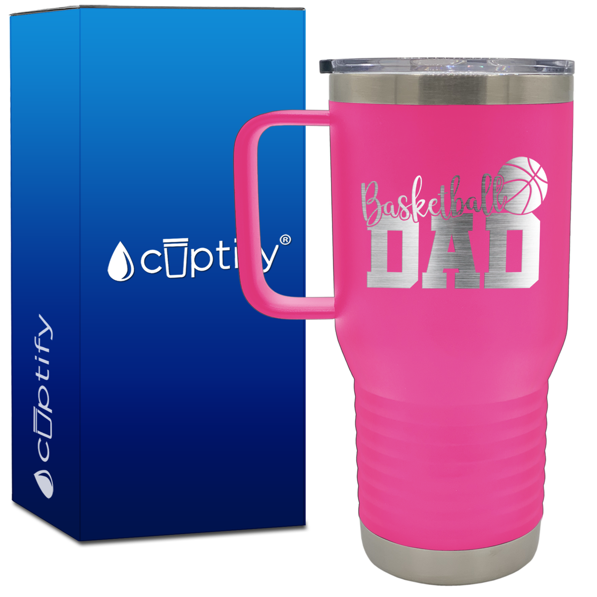 Dad Basketball 20oz Basketball Travel Mug