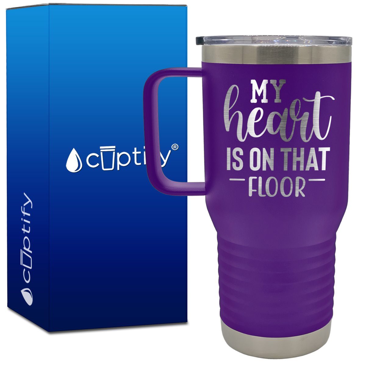 My Heart is on That Floor 20oz Gymnastics Travel Mug