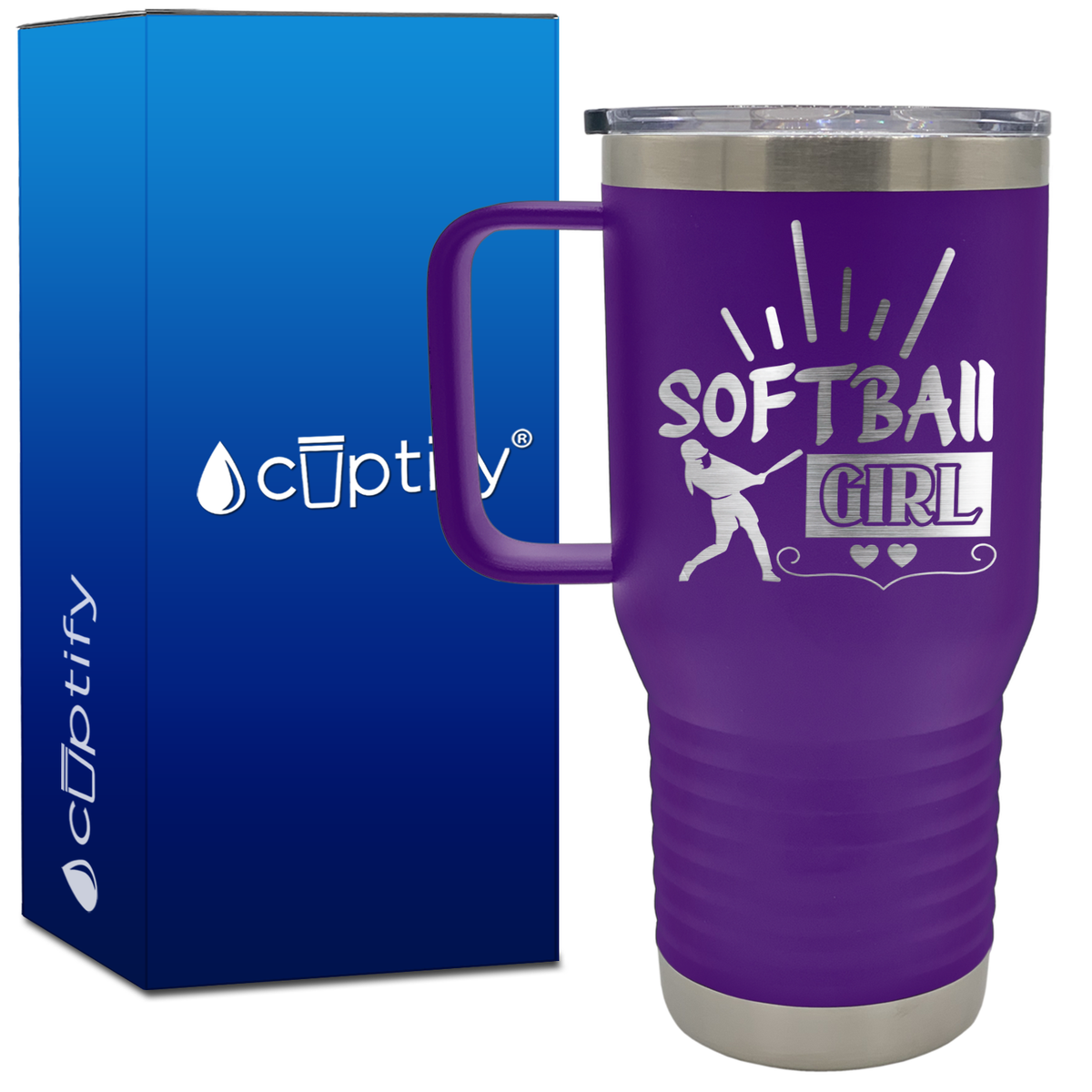 Softball Girl 20oz Softball Travel Mug