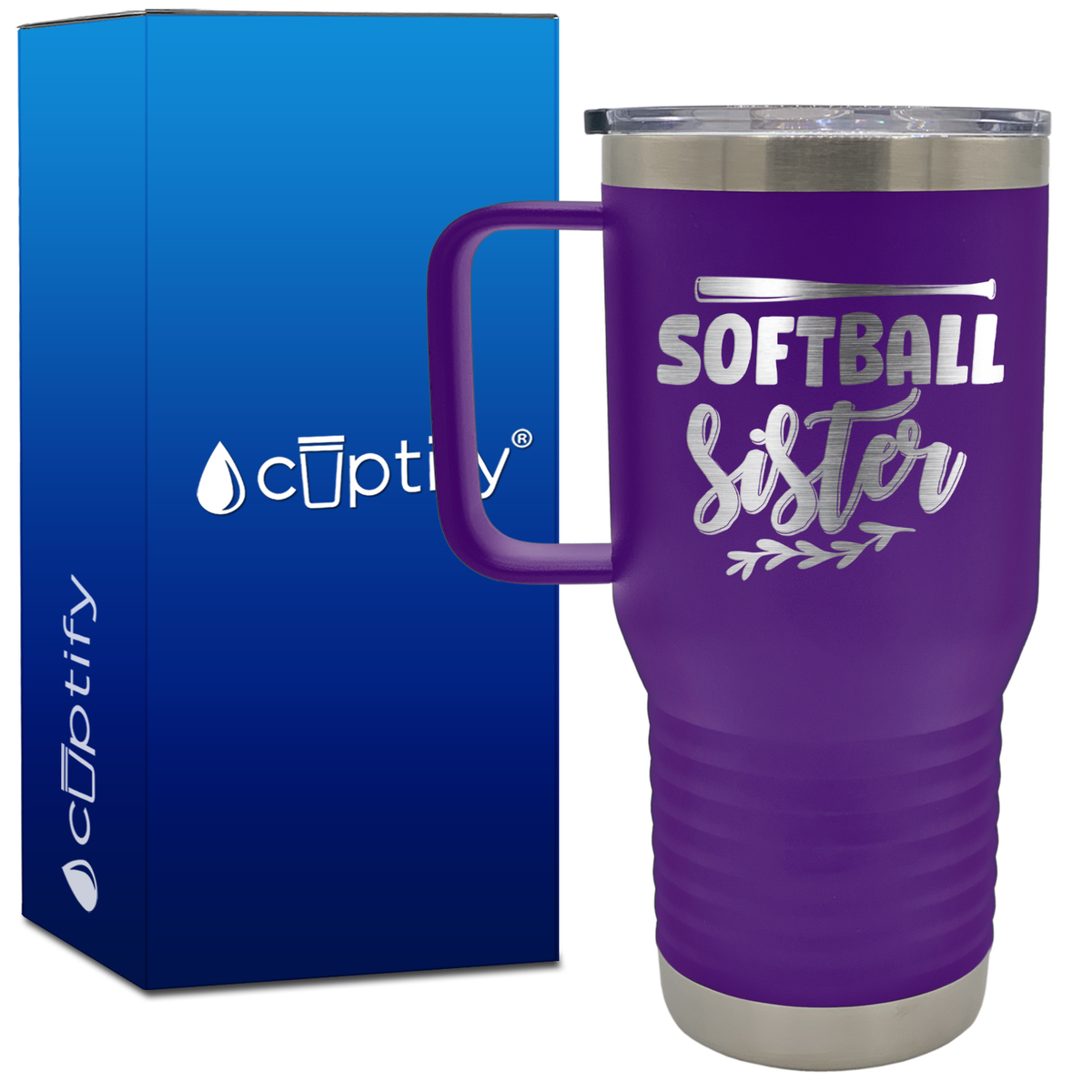 Softball Sister 20oz Softball Travel Mug