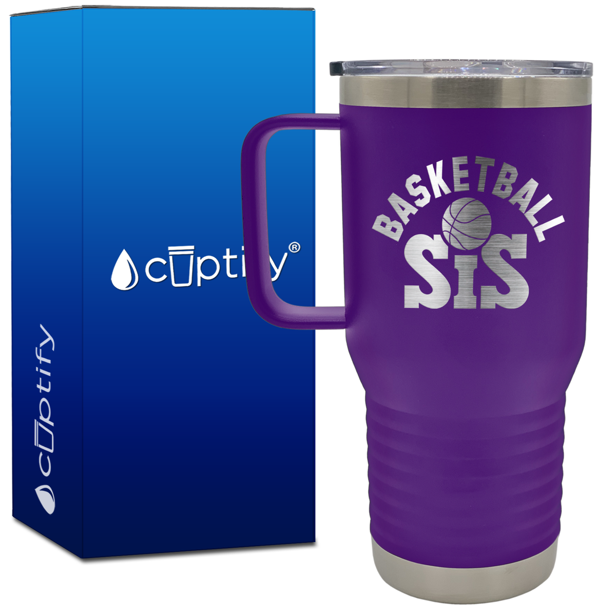 Basketball Sis 20oz Basketball Travel Mug