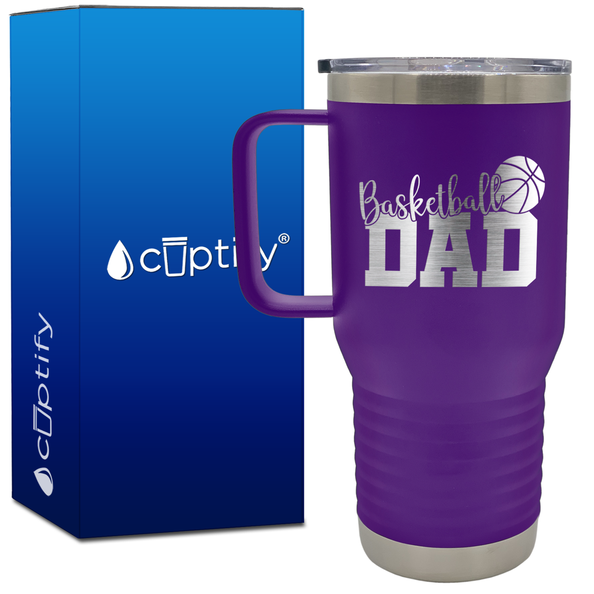 Dad Basketball 20oz Basketball Travel Mug