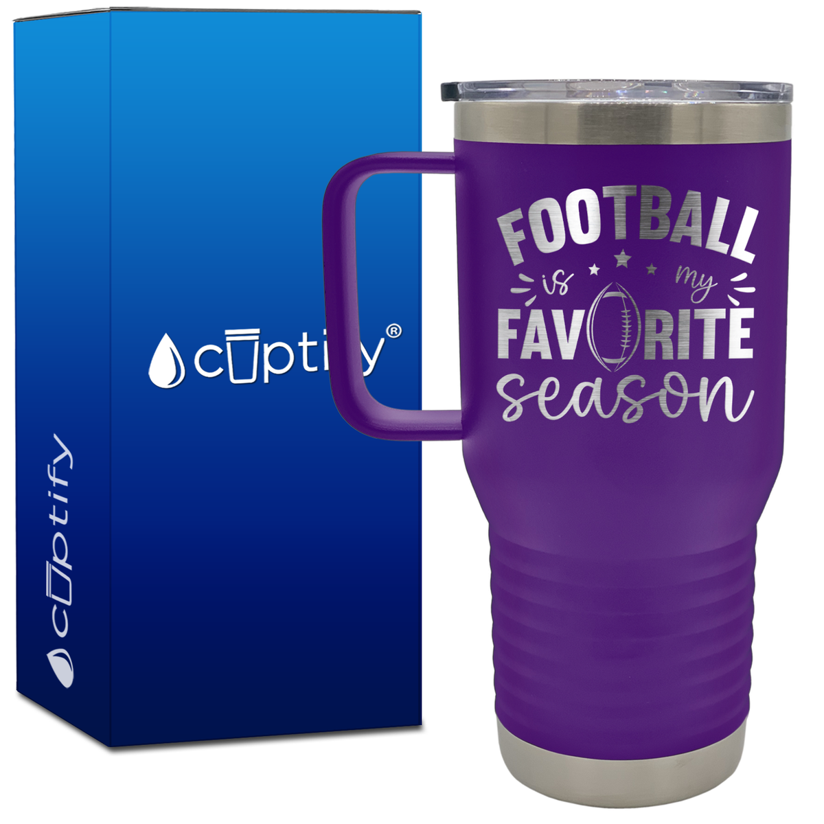 Football is my Favorite Season 20oz Football Travel Mug