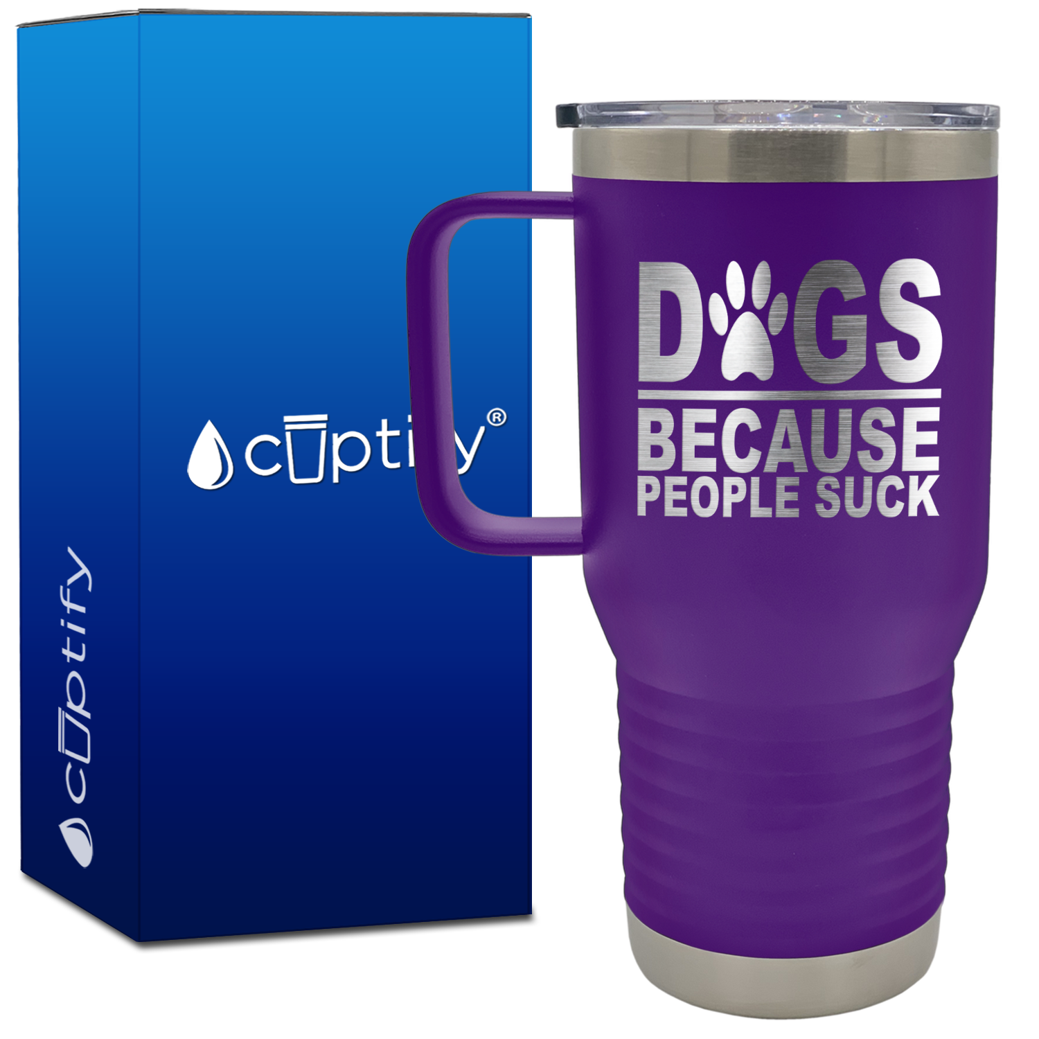 Dogs Because People Suck 20oz Travel Mug