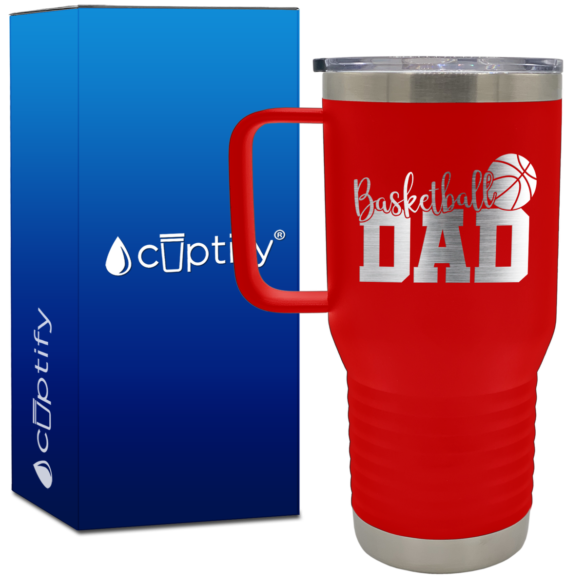 Dad Basketball 20oz Basketball Travel Mug