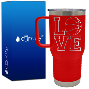 Love Basketball  20oz Basketball Travel Mug