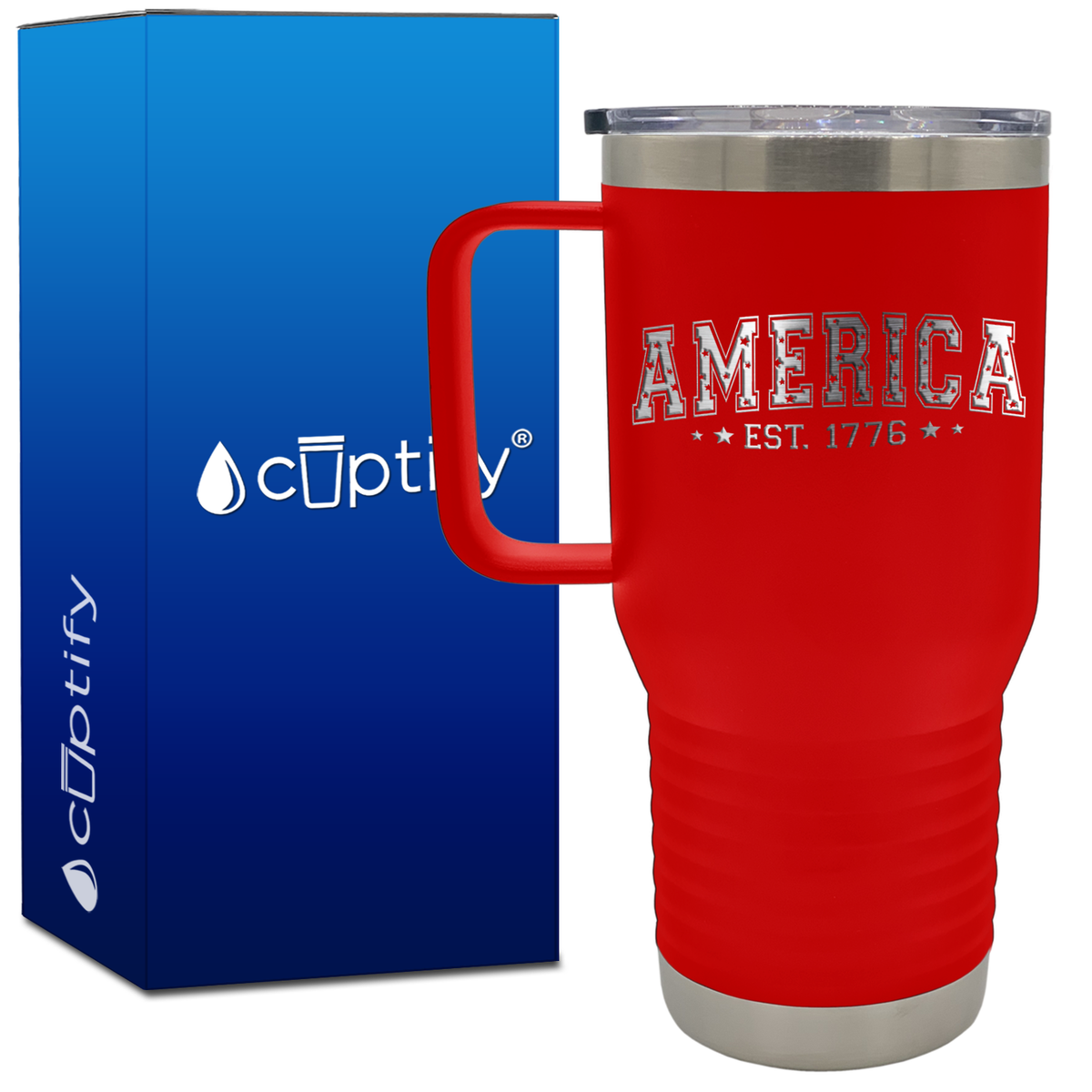 America Est. 1776 20oz 4th of July Travel Mug