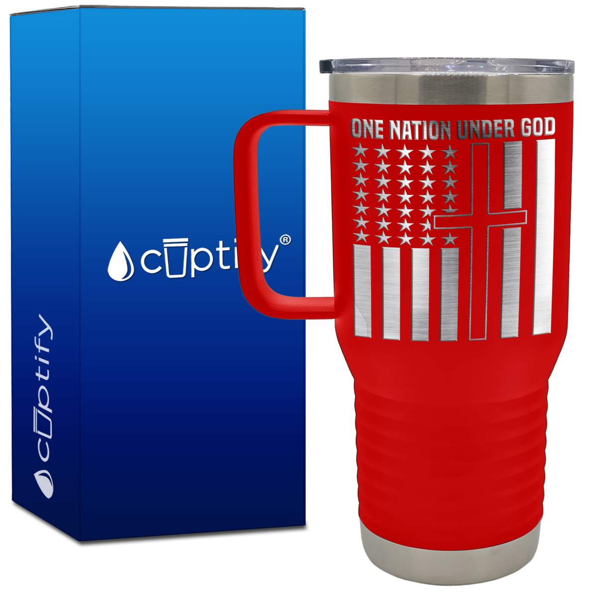 One Nation Under God 20oz 4th of July Travel Mug