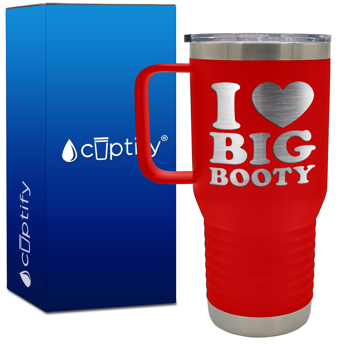 I Heart Big Booty 20oz Funny Travel Mug